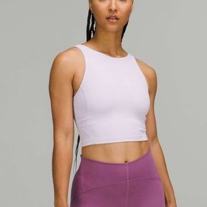 High neck align crop top